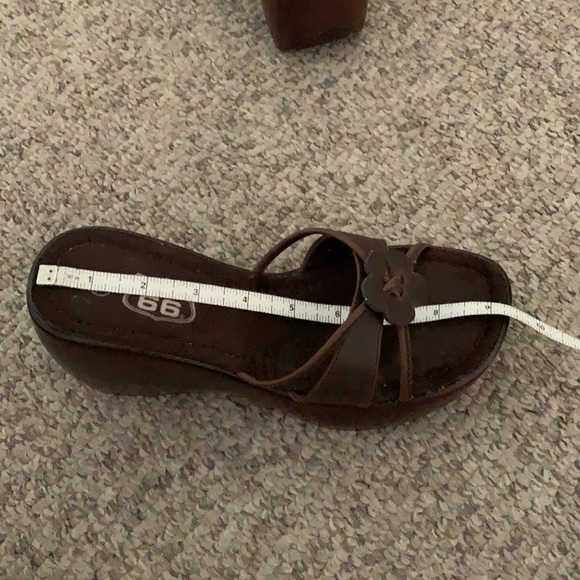 Vtg 90s Route 66 brown platform Y2K strappy sandals sz 6 - Picture 6 of 7
